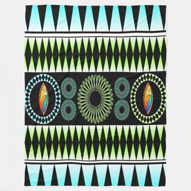 Chevron  Pattern Fleece Blanket (Front)
