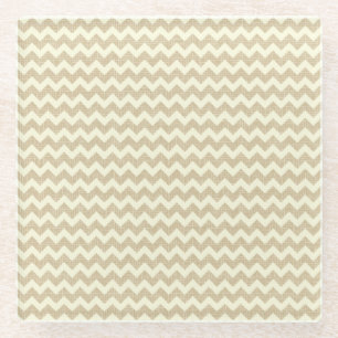 Chevron Pattern Glass Coaster