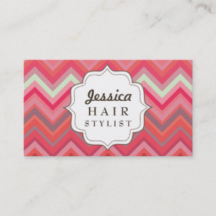 Chevron Pattern Hair Stylist Appointment Cards