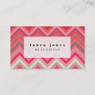 Chevron Pattern Hair Stylist Fashion Template Business Card