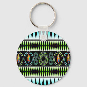 Chevron  Pattern Key Ring