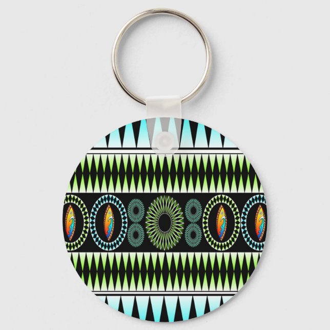 Chevron  Pattern Key Ring (Front)