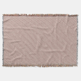Chevron pattern natural warm brown and pale pink throw blanket