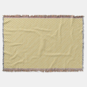 Chevron pattern natural yellow ochre pale green throw blanket