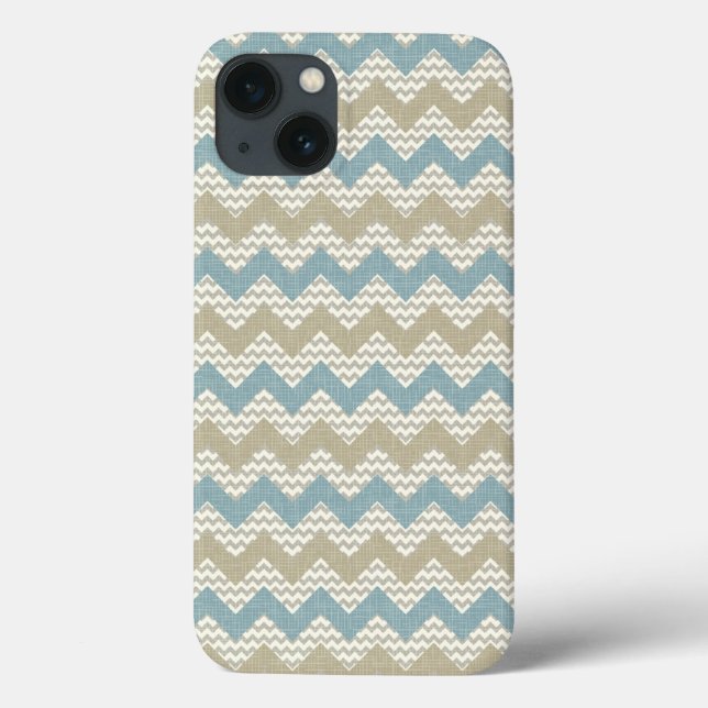Chevron pattern on linen texture Case-Mate iPhone case (Back)