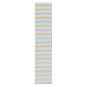 Chevron pattern on linen texture short table runner