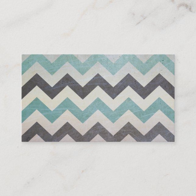 Chevron Pattern on Metal Texture by Shirley Taylor Business Card (Front)