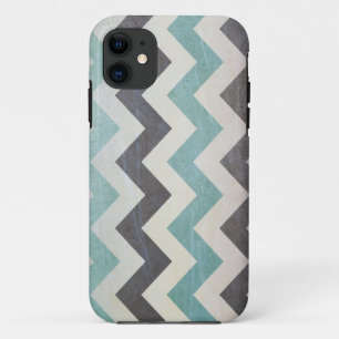 Chevron Pattern On Metal Texture by Shirley Taylor iPhone 11 Case