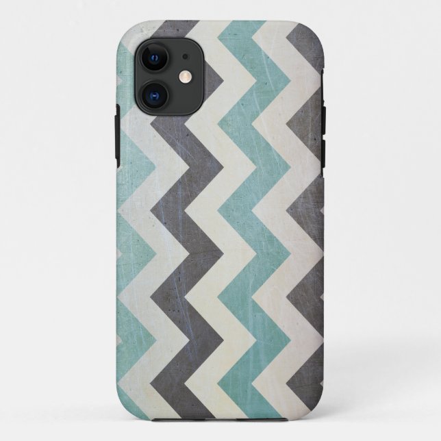 Chevron Pattern On Metal Texture by Shirley Taylor Case-Mate iPhone Case (Back)