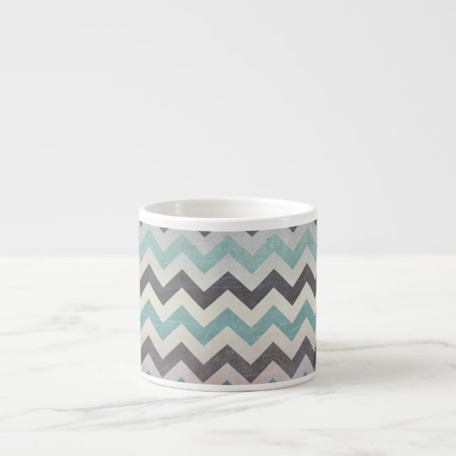 Chevron Pattern On Metal Texture by Shirley Taylor Espresso Cup (Front)