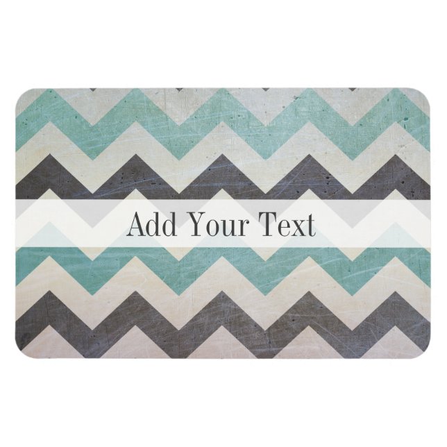 Chevron Pattern On Metal Texture by Shirley Taylor Magnet (Horizontal)