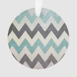 Chevron Pattern On Metal Texture by Shirley Taylor Ornament