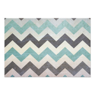 Chevron Pattern On Metal Texture by Shirley Taylor Photo Print