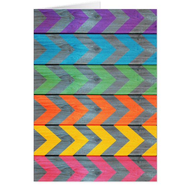 Chevron Pattern On Wood Texture by Shirley Taylor (Front)