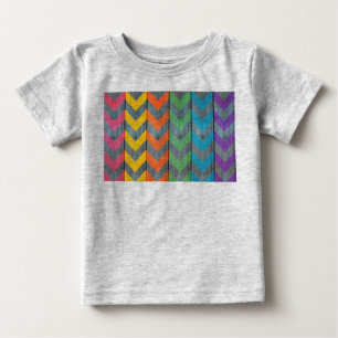Chevron Pattern On Wood Texture by Shirley Taylor Baby T-Shirt