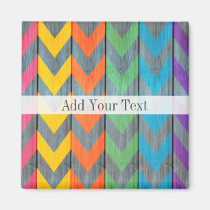 Chevron Pattern On Wood Texture by Shirley Taylor Magnet