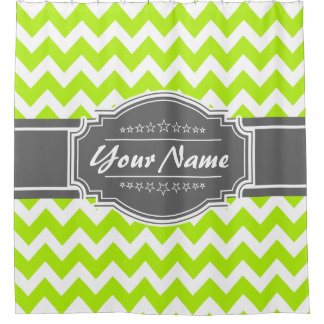 Chevron Pattern Personalised Shower Curtain #5