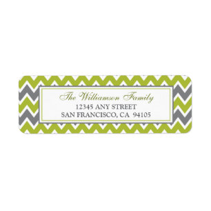 Chevron Pattern Return Address Labels (lime)