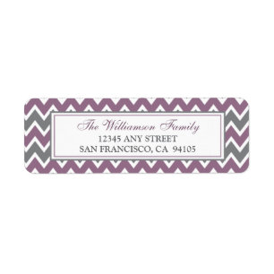 Chevron Pattern Return Address Labels (purple)