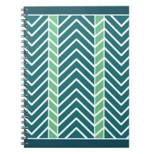 Chevron Pattern Teal Notebook