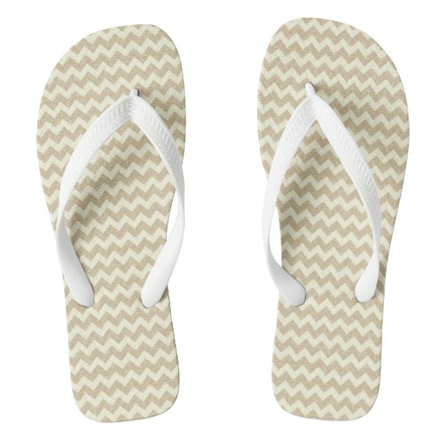 Chevron Pattern Thongs (Footbed)