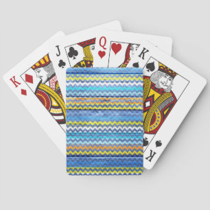 Chevron Pattern Wood Playing Cards