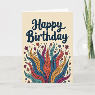 Chevron Patterned Bloom Card