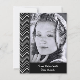 Chevron Photo Frame for Graduation Invitation
