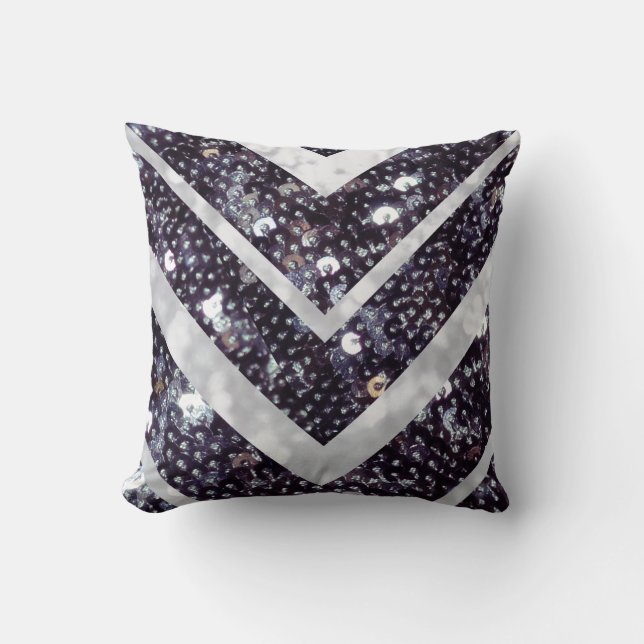 Chevron Pillow Sequin Design (Front)