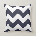 Chevron Pillow with Navy Blue Zigzag<br><div class="desc"></div>