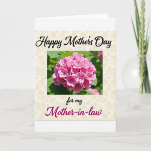 Chevron Pink Flowers Photo Card