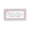 Chevron Pink Polka-dot Bow Baby Girl Label