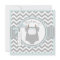 Chevron Print & Bow Tie Baptism Invitation SQ-BLGY