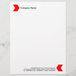 Chevron - Red Custom Letterhead