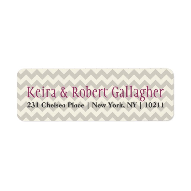 Chevron Return Address Labels (Front)