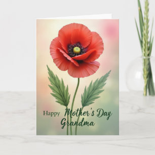 Chevron Scarlet Flower Card