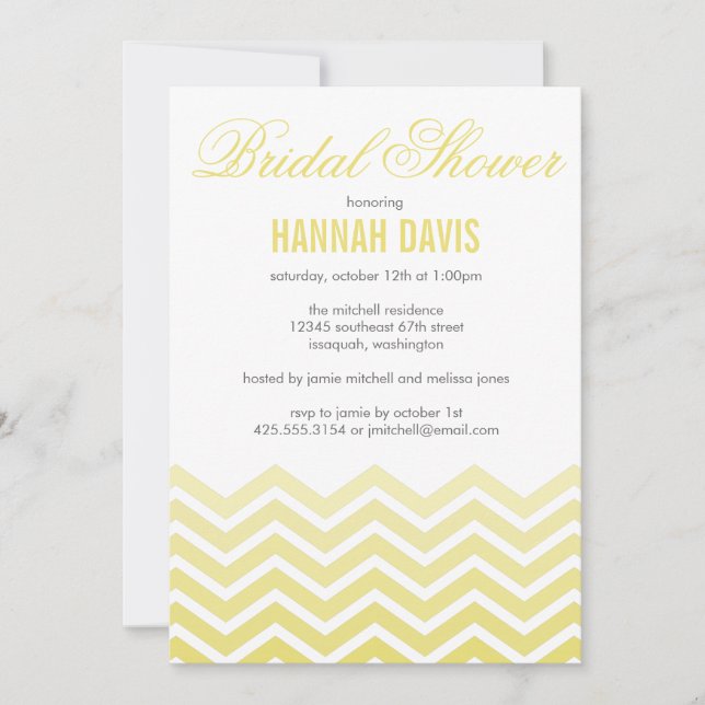 Chevron Shower Invitation (Front)