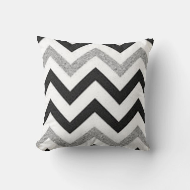 Chevron Silver Cushion (Front)