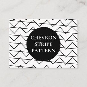Chevron Stripe Black and White Geometric Pattern  Business Card