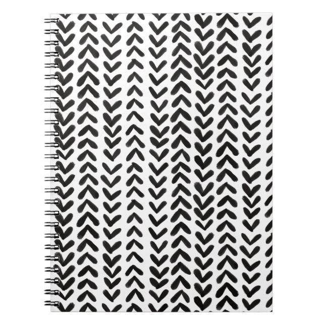Chevron stripe - black notebook (Front)