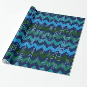 chevron stripes : create your own pattern of names wrapping paper