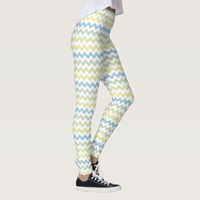 Chevron Stripes in pastel colours Leggings (Right)