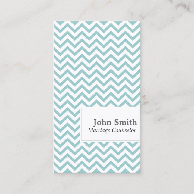 Chevron Stripes Marriage Counseling Business Card (Front)