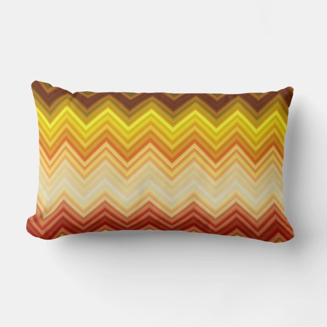 Chevron Stripes Pattern Lumbar Pillow (Front)