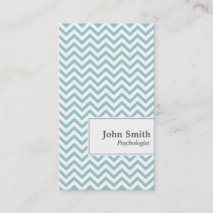 Chevron Stripes Psychologist Business Card