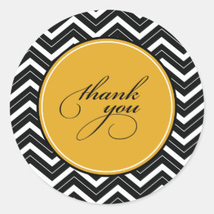 CHEVRON STRIPES   THANK YOU LABELS