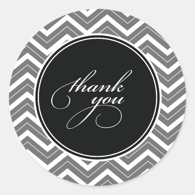 CHEVRON STRIPES | THANK YOU LABELS (Front)