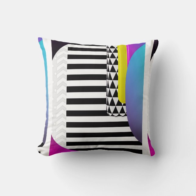 Chevron Stripes Triangles Cushion (Front)