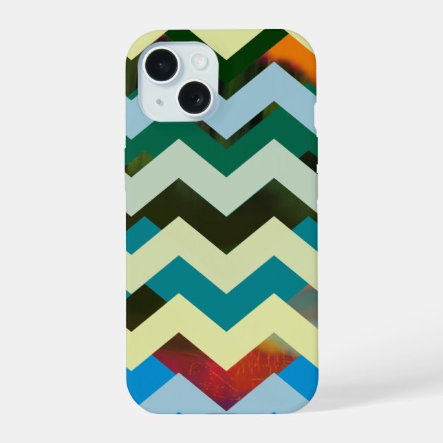 Chevron - stylish patterned iPhone 15 case (Back)