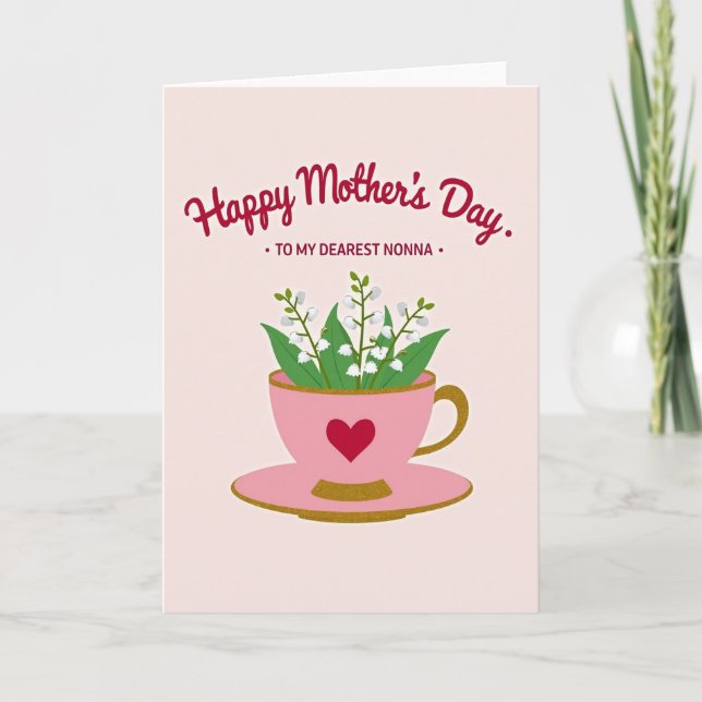 Chevron Teacup Love Card (Front)